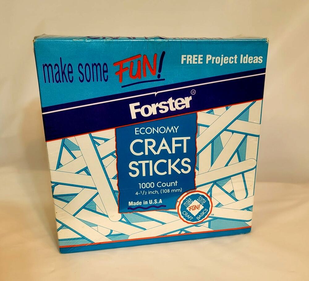 1000 New in Box Craft Sticks "Forster Brand" Free Project Ideas Make Some Fun